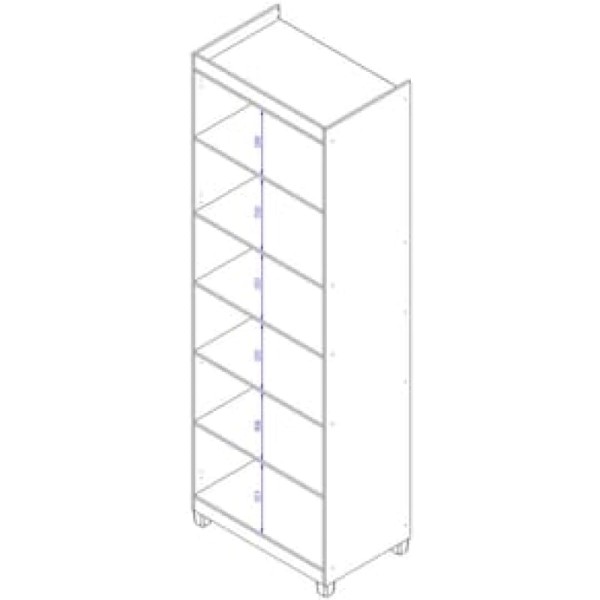 Encontraproduto.com.br - Armário Multiuso Bartira Gigante com 2 Portas e 5 Prateleiras Branco Fosco