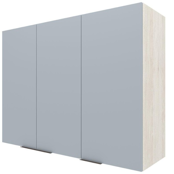 Encontraproduto.com.br - Armário Aéreo Bartira Cristal MDP 15mm com 3 Portas e 3 Prateleiras - 120cm de largura