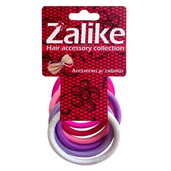 Encontraproduto.com.br - Prendedor de Cabelo Elástico Zalike Sem Metal 6mm Cores Sortidas com 6 Unidades