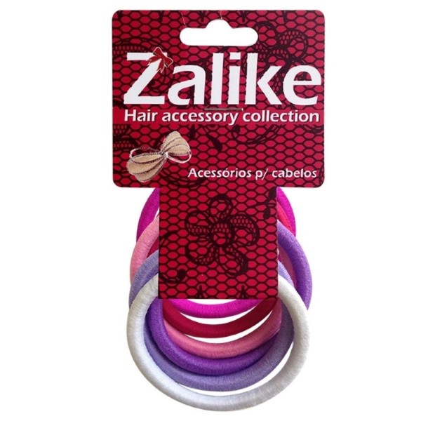 Encontraproduto.com.br - Prendedor de Cabelo Elástico Zalike Sem Metal 6mm Cores Sortidas com 6 Unidades
