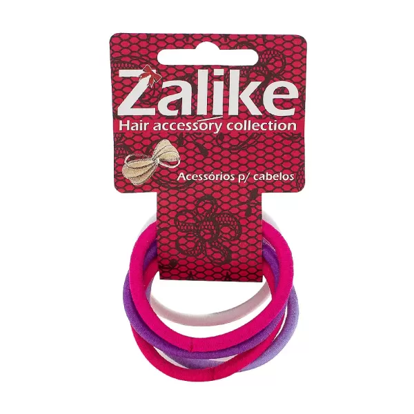 Encontraproduto.com.br - Prendedor de Cabelo Elástico Zalike Sem Metal 6mm Cores Sortidas com 6 Unidades