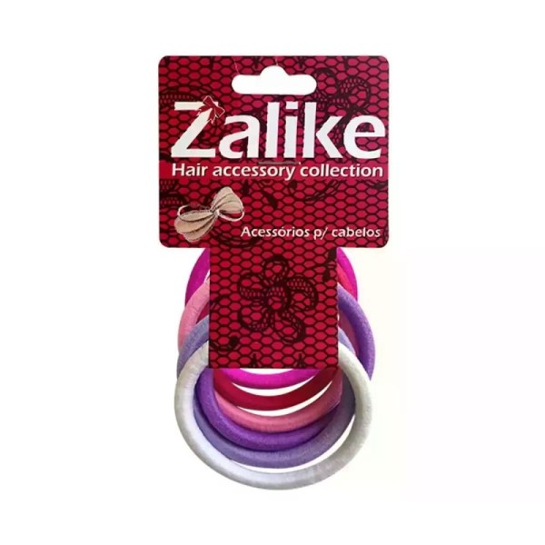 Encontraproduto.com.br - Prendedor de Cabelo Elástico Zalike Sem Metal 6mm Cores Sortidas com 6 Unidades