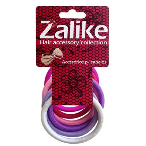 Encontraproduto.com.br - Prendedor de Cabelo Elástico Zalike Sem Metal 6mm Cores Sortidas com 6 Unidades