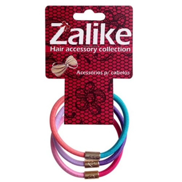 Encontraproduto.com.br - Zalike Kit Elástico Para Cabelo - Duo Color c/3