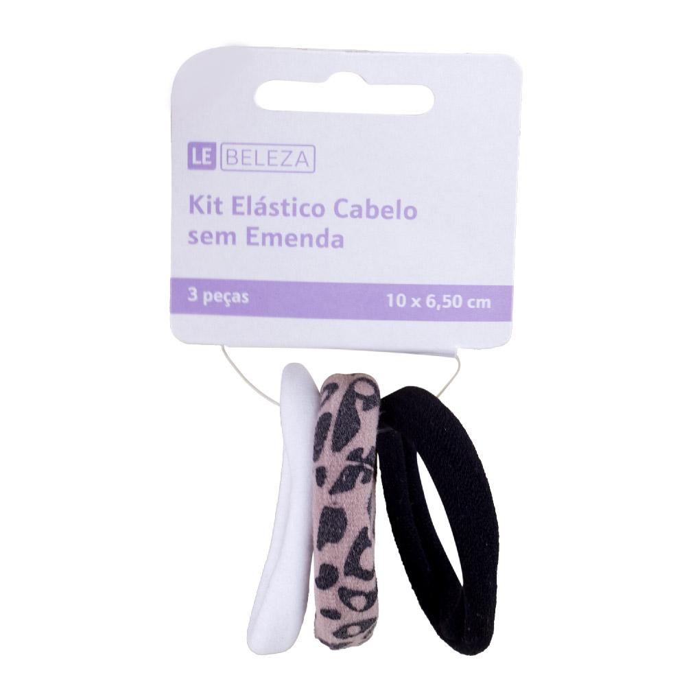 Kit Elásticos de Cabelo Tamanho G com 3 Zalike 240-L