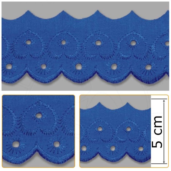 Bordado Inglês BP061 011 Azul Royal - 5 cm