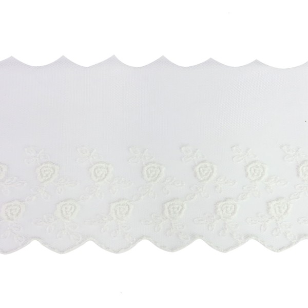 Encontraproduto.com.br - Bordado Em Tule Artepunto Ref.14 C/10cm 13,70mts 100% Poli