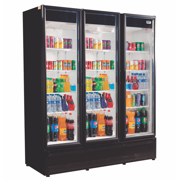 Refrigerador/Expositor Vertical Frios e Laticínios RF-022 - 3 Portas de Vidro Duplo 1100 L +2 a +8°C - Frilux
