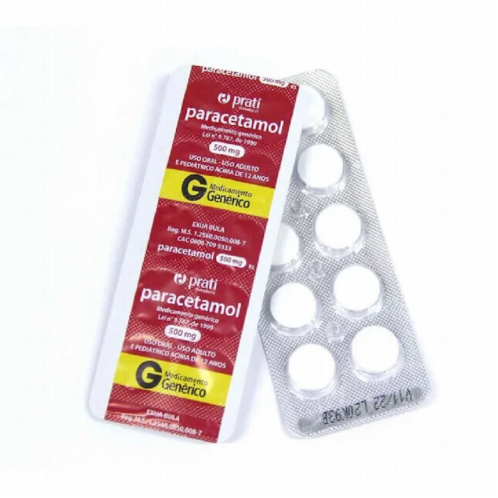 Encontraproduto.com.br - Paracetamol 500mg com 10 Comprimidos Genéricos Prati-Donaduzzi