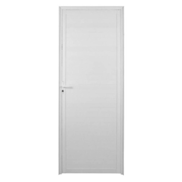 Encontraproduto.com.br - Porta MGM 210X80X8Cm Branca Project Lambri ID 255 - Direita - Alumínio