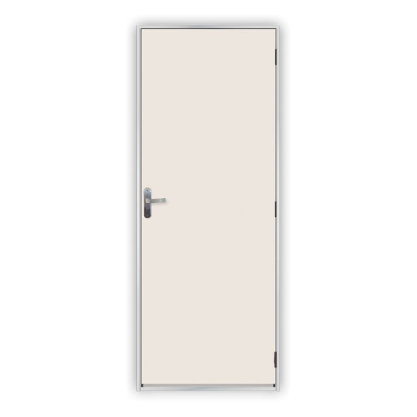 Encontraproduto.com.br - Kit Porta Mgm Lisa Br Esq C/Bat12Cm Aco Br 215X85