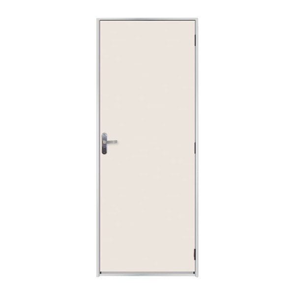 Encontraproduto.com.br - Kit Porta Mgm Lisa Br Esq C/Bat12Cm Aco Br 215X85