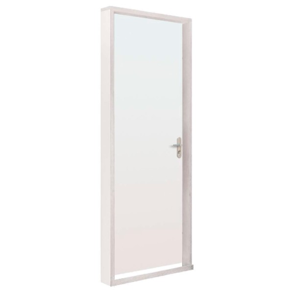 Encontraproduto.com.br - Kit Porta Lisa Colméia Branco Bt 12 MDF Regulável Esquerdo 215x84cm