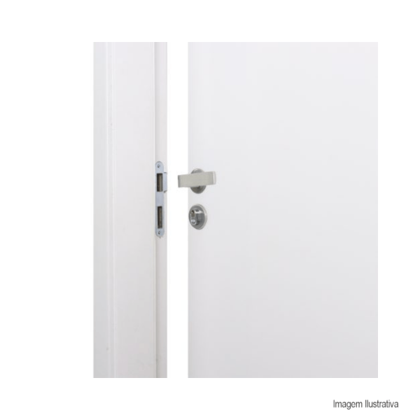 Encontraproduto.com.br - Kit Porta Lisa Colméia Branco Bt 12 MDF Regulável Esquerdo 215x84cm