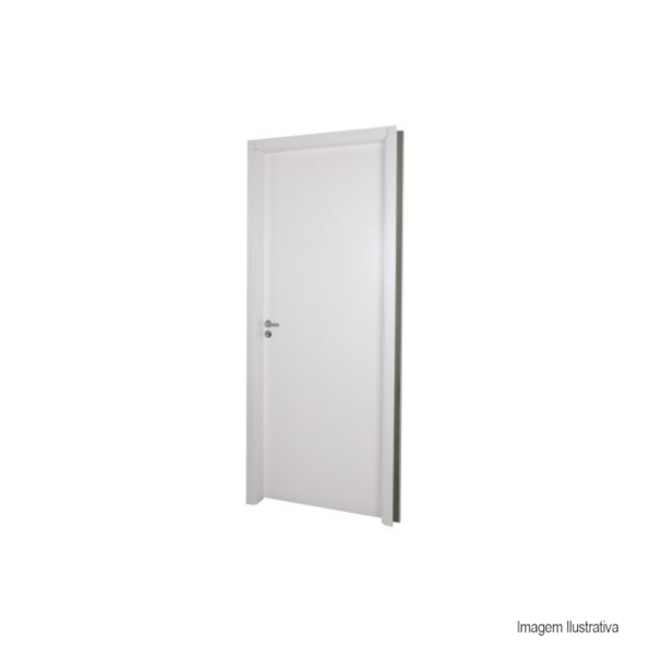 Encontraproduto.com.br - Kit Porta Lisa Colméia Branco Bt 12 MDF Regulável Esquerdo 215x84cm