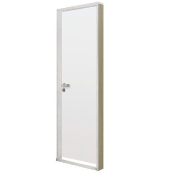 Encontraproduto.com.br - Kit Porta Lisa Colméia Branco Bt 12 MDF Regulável Esquerdo 215x84cm