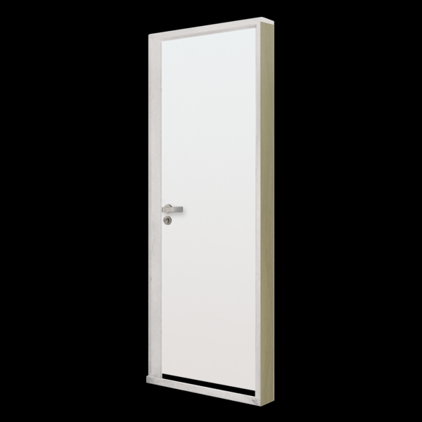 Encontraproduto.com.br - Kit Porta Lisa Colméia Branco Bt 12 MDF Regulável Esquerdo 215x84cm