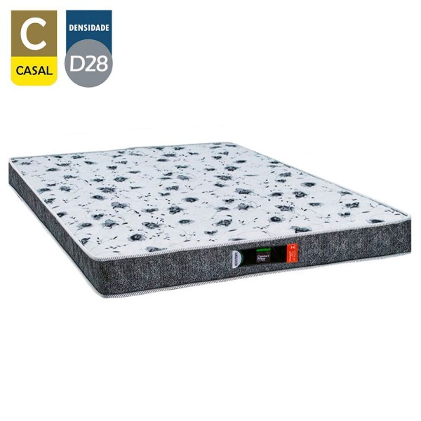 Encontraproduto.com.br - Cama Box Baú Casal + Colchão Ortopédico Resistente Pró D28 Prime Colchões 60x138x188 Cor:branco