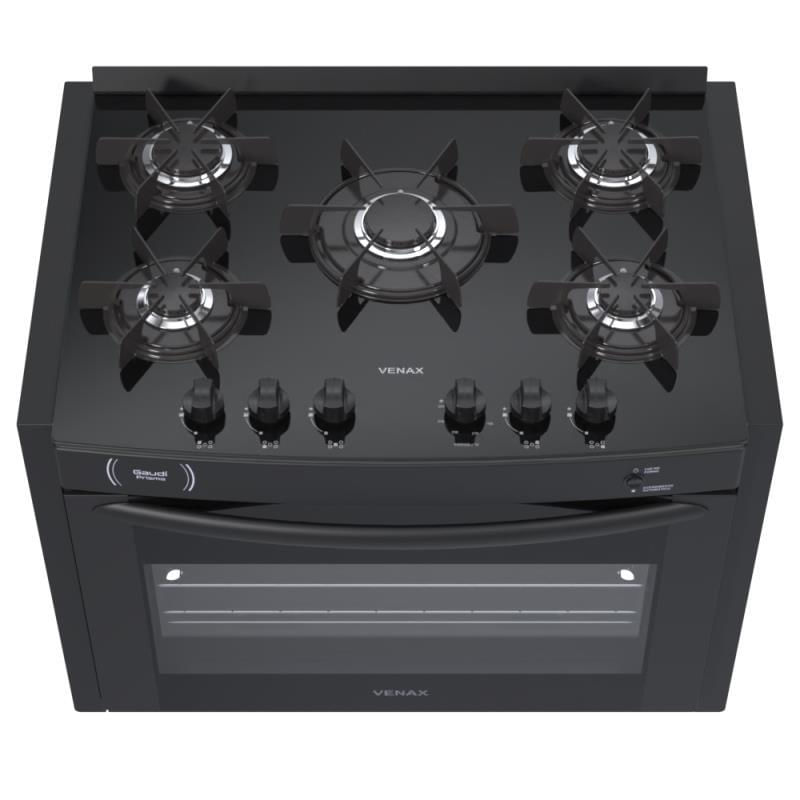 Encontraproduto.com.br - Fogão Venax Gaudí Prisma Vítreo Com Porta Com Visor 127v/220v - Inox