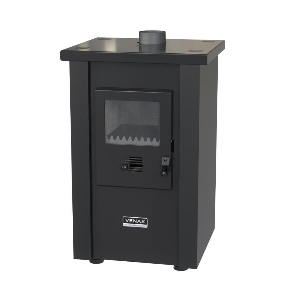 Encontraproduto.com.br - Calefator Venax Vulcano de Dupla Combustão, Preto - 24505