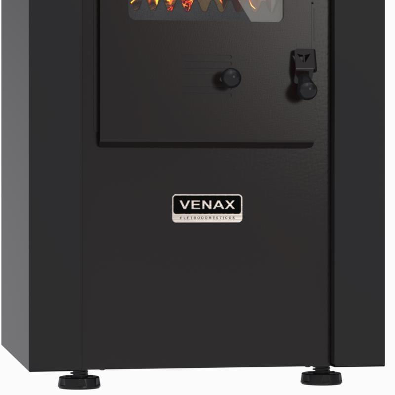 Encontraproduto.com.br - Calefator Venax Vulcano de Dupla Combustão, Preto - 24505
