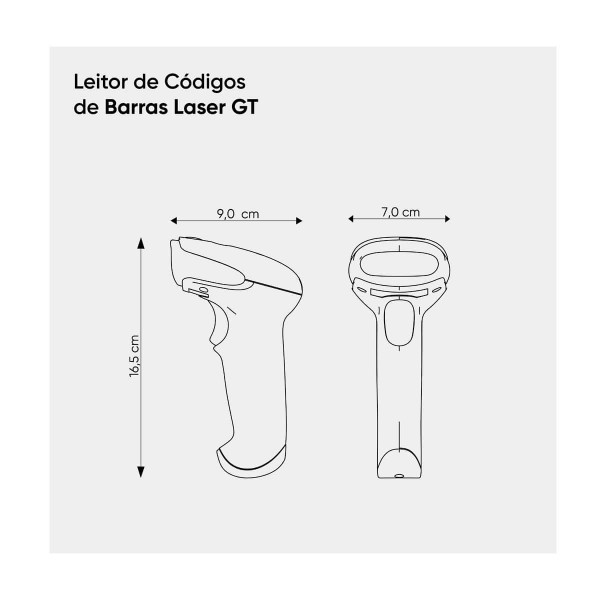 Encontraproduto.com.br - Leitor de Código de Barras Laser USB 2.0