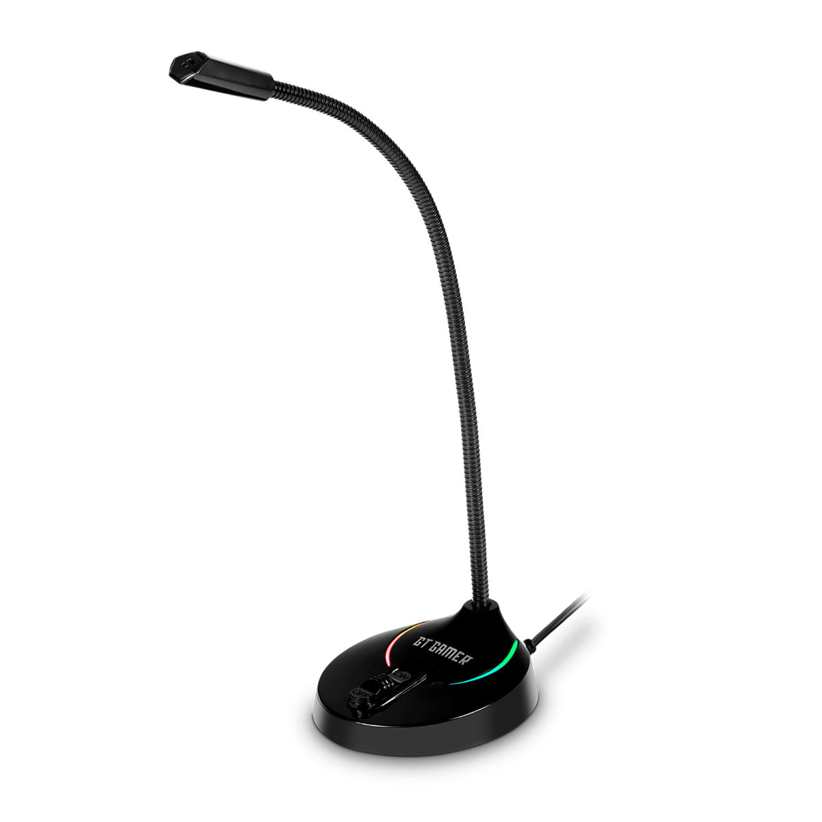 Encontraproduto.com.br - Microfone Gamer Omnidirecional Space com LED RGB | GT Gamer Goldentec