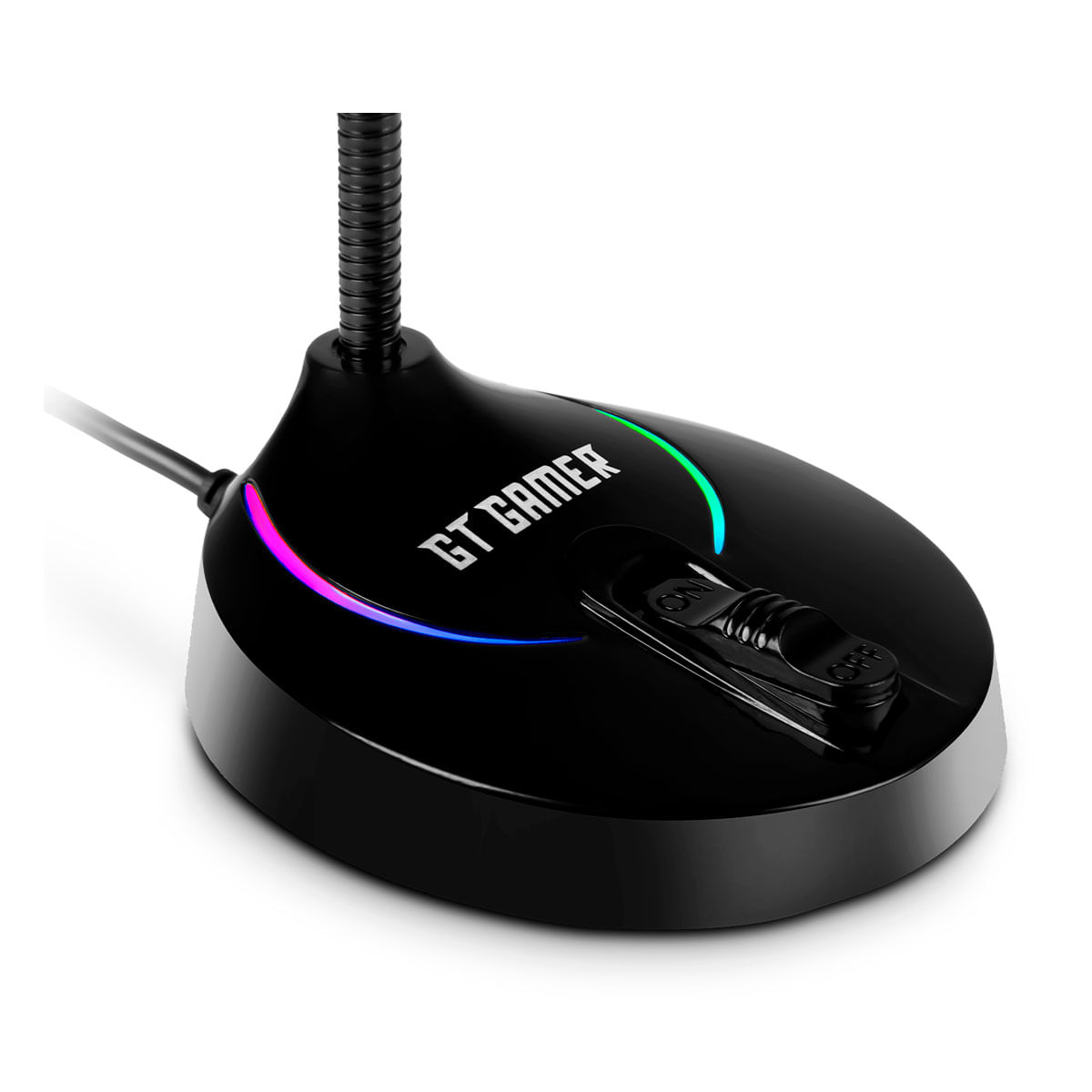 Encontraproduto.com.br - Microfone Gamer Omnidirecional Space com LED RGB | GT Gamer Goldentec