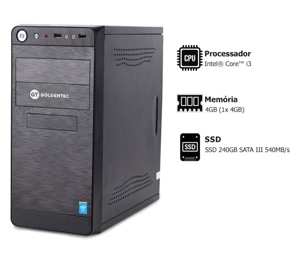 Encontraproduto.com.br - Computador Intel® Core™ i3-2120 3.3GHz 4GB SSD 240GB