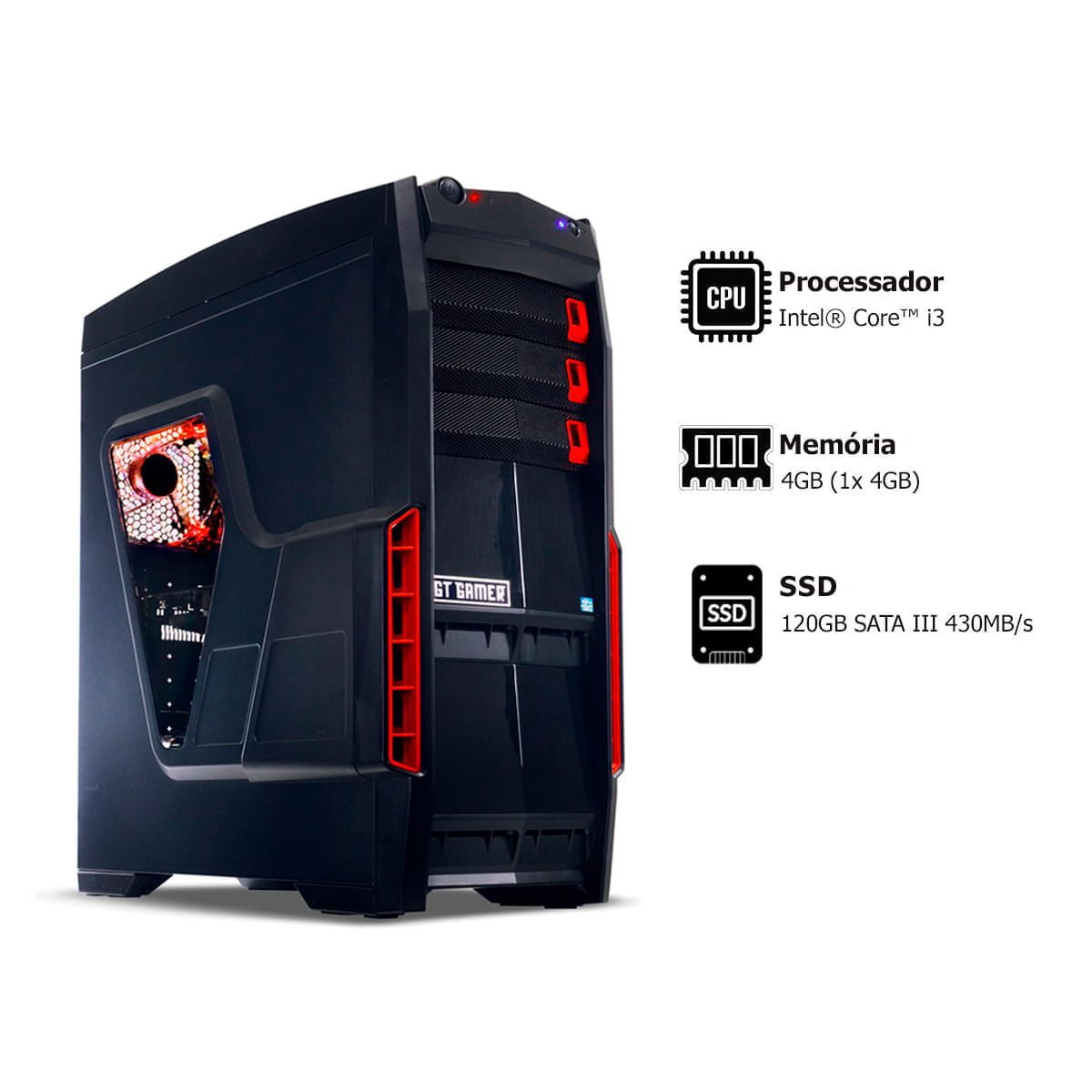 Encontraproduto.com.br - Computador Intel® Core™ i3-4130 3.4GHz 4GB SSD 120GB