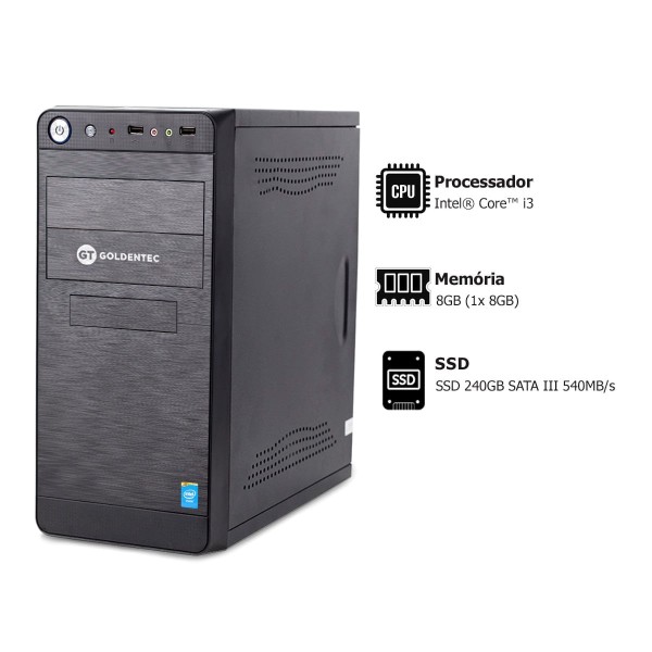 Encontraproduto.com.br - Computador Intel® Core™ i3-2120 3.3GHz 8GB SSD 240GB