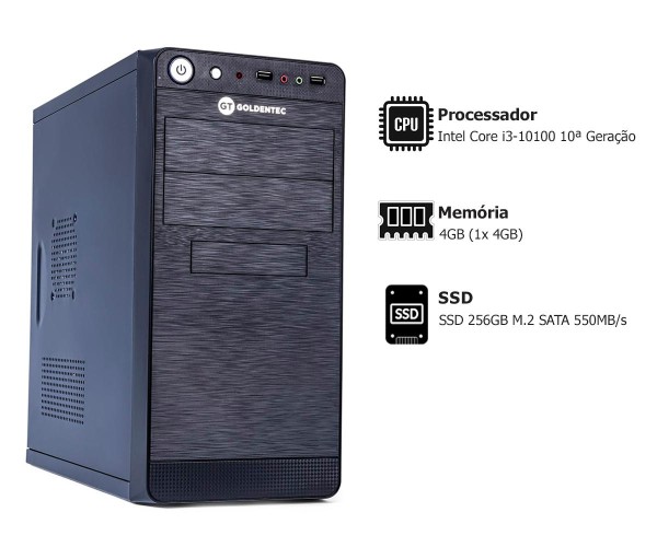 Encontraproduto.com.br - Computador Intel® Core™ i3-10100 3.6GHz 4GB SSD 240GB| GT