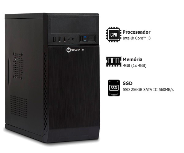Encontraproduto.com.br - Computador Intel® Core™ i3-4130 3.4GHz 4GB SSD 240GB Windows 10 Pro