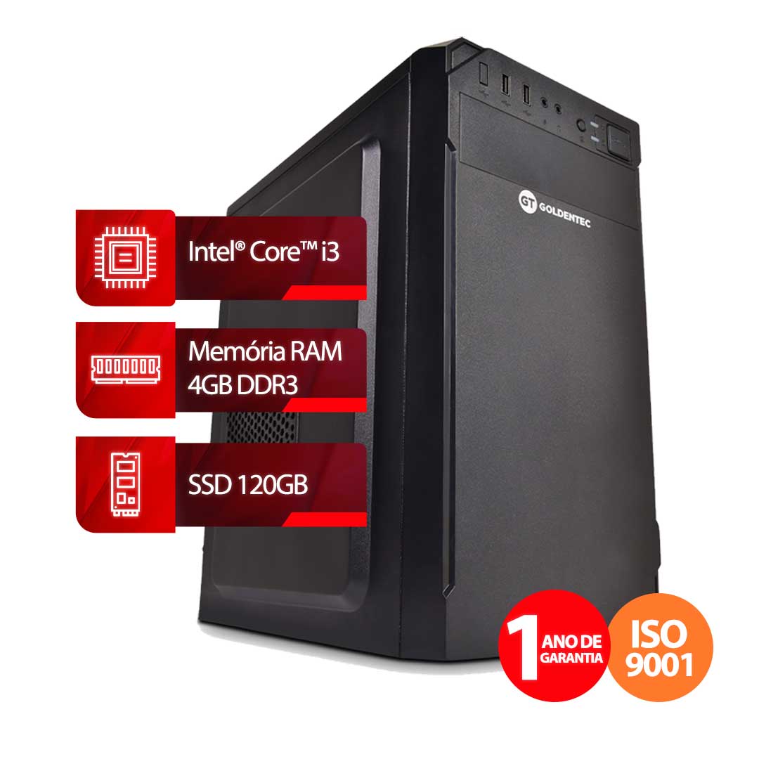 Encontraproduto.com.br - Computador Intel® Core™ i3, 4GB, SSD 120GB | Goldentec