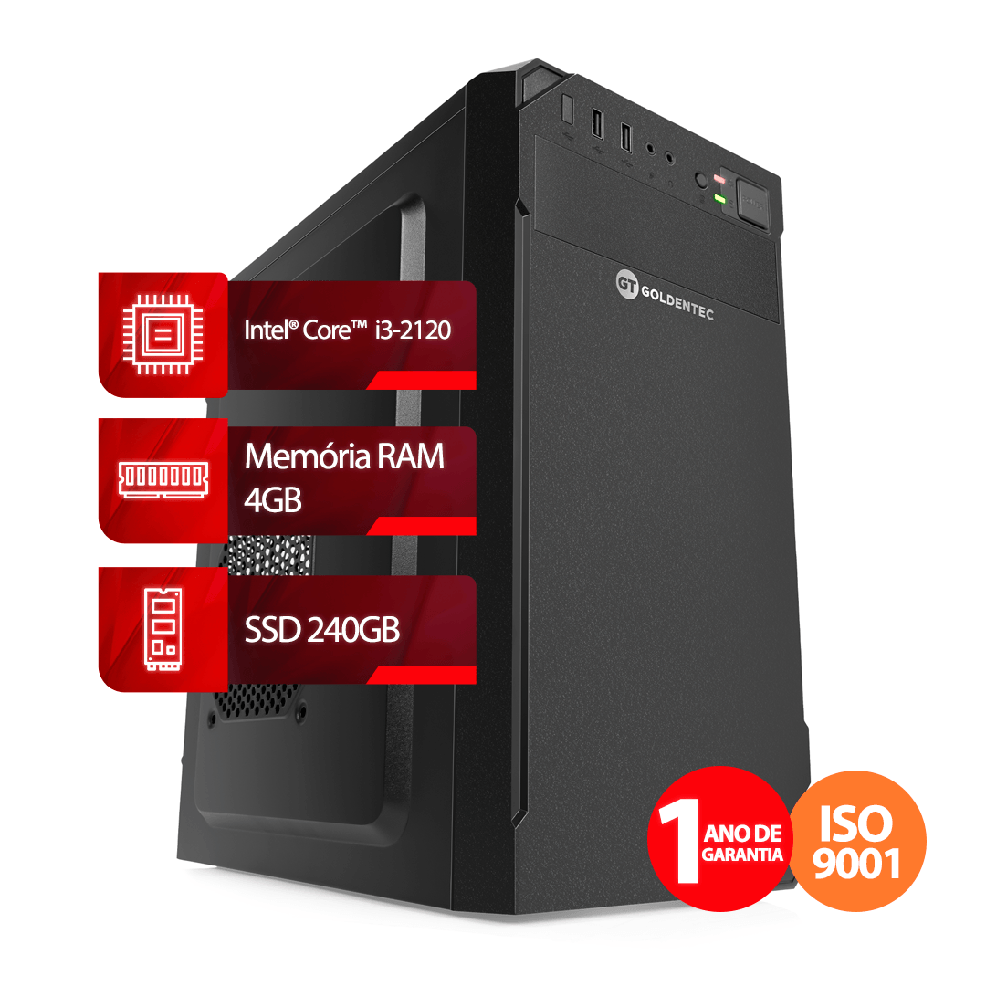 Encontraproduto.com.br - Computador Intel® Core™ i3-2120, 4GB, 240GB SSD, Linux | Goldentec