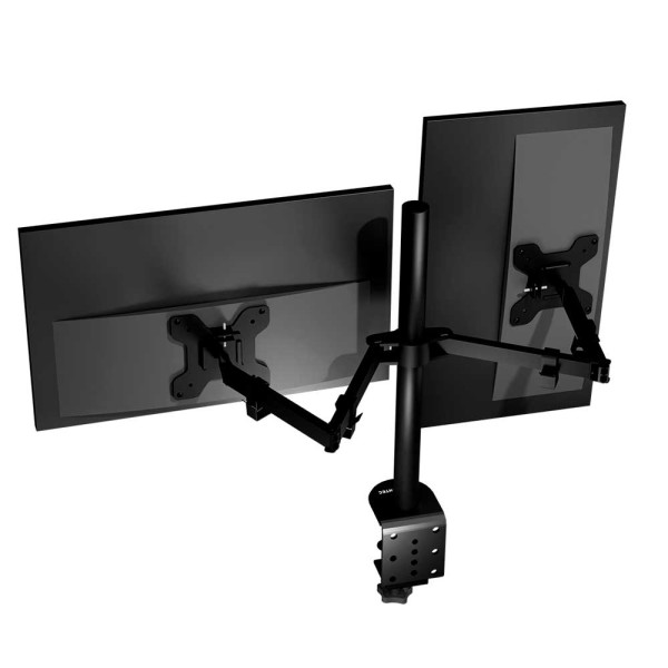 Encontraproduto.com.br - Suporte Articulado para 2 monitores Preto