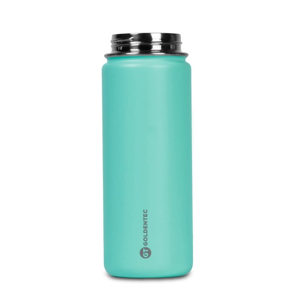 Encontraproduto.com.br - Garrafa Térmica Inox GT Colors 500 ml para bebidas quentes ou frias com tampa com bico e base emborrachada - Verde Claro