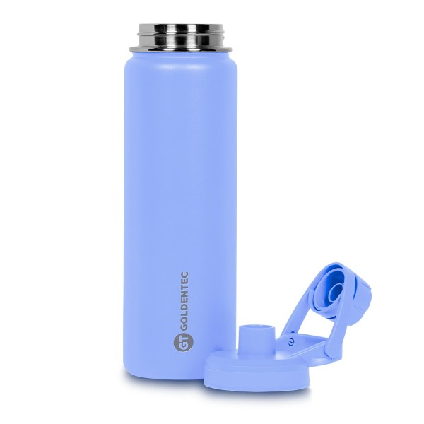 Encontraproduto.com.br - Garrafa Térmica Inox Colors 750 ml para bebidas quentes ou frias com tampa, bico e base emborrachada Lilás