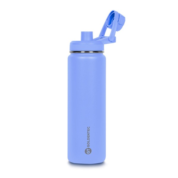 Encontraproduto.com.br - Garrafa Térmica Inox Colors 750 ml para bebidas quentes ou frias com tampa, bico e base emborrachada Lilás