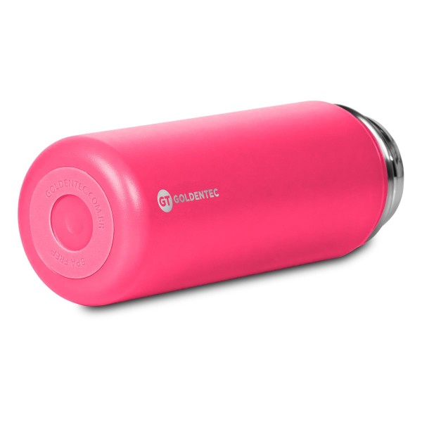 Encontraproduto.com.br - Garrafa Térmica Inox Colors 750 ml para bebidas quentes ou frias com tampa, bico e base emborrachada Rosa Pink