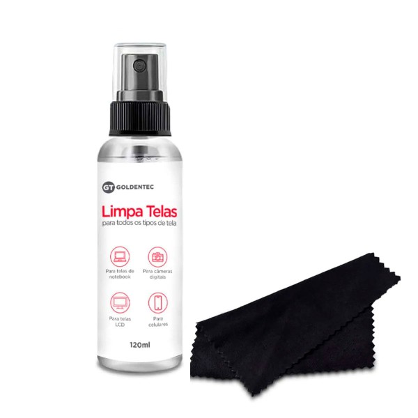 Encontraproduto.com.br - Limpa Telas 120ml com Pano Microfibra