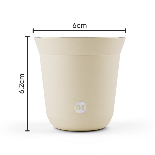 Encontraproduto.com.br - Copo Térmico Goldentec GT Espresso 80ml Off White
