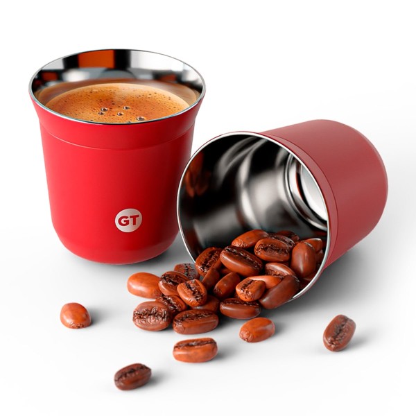 Encontraproduto.com.br - Copo Térmico Goldentec GT Espresso 80ml Vermelho
