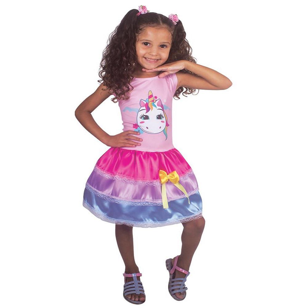 Fantasia Infantil - Unicórnio - Rosa - Brink Model
