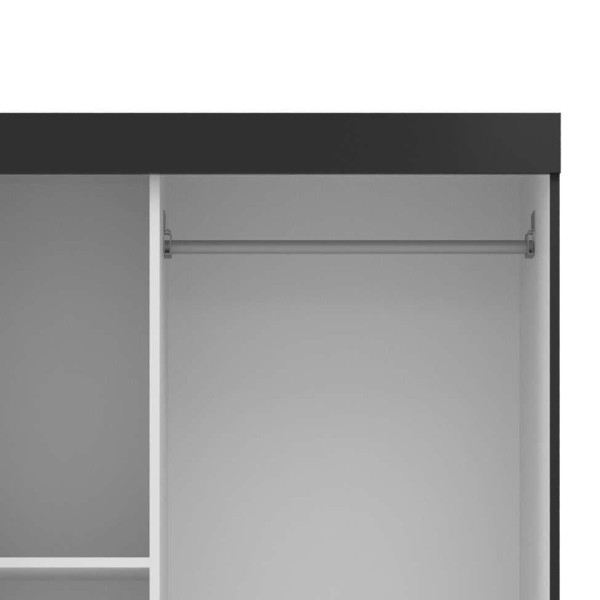 Encontraproduto.com.br - Guarda-Roupa Solteiro Berlim 2 PT Preto