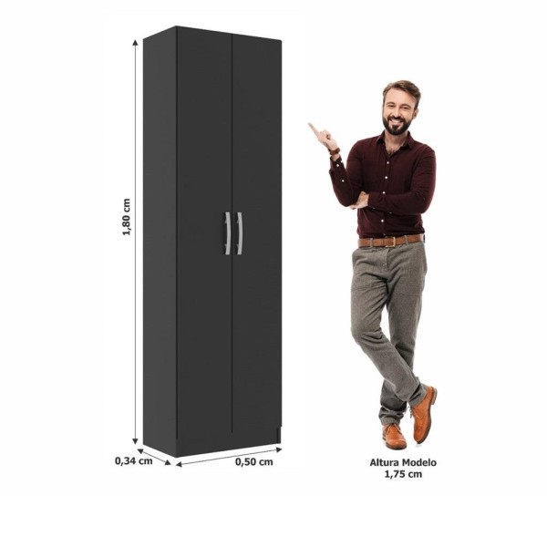 Encontraproduto.com.br - Armário Multiuso 2 Portas M0 Evidência Móveis