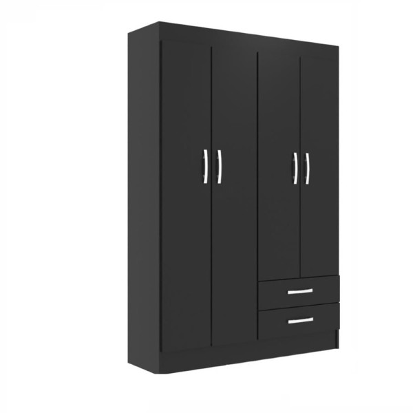 Guarda Roupa Solteiro 4 Portas 2 Gavetas Atalaia Evidência Móveis