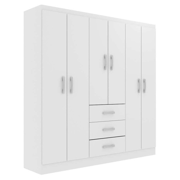 Encontraproduto.com.br - Guarda Roupa Casal 6 Portas 3 Gavetas Servilha Evidência Móveis