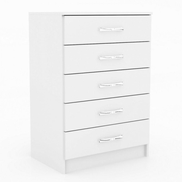 Encontraproduto.com.br - Cômoda Maxi 5 Gavetas Evidência Móveis Branco