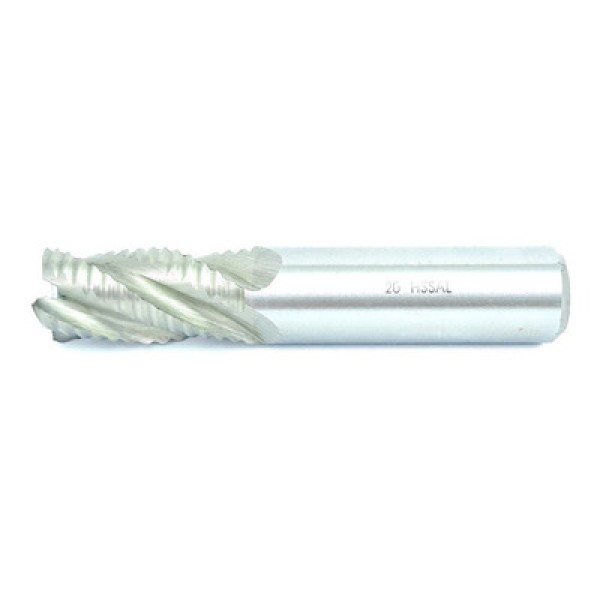 Fresa de Topo para Desbaste com Haste Cilíndrica em Aço Rápido - Vários Cortes - HSS - 20,00mm - Ref. 844 ANR Rocast 93,0011